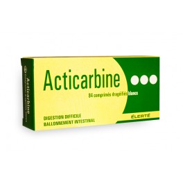 Acticarbine digestion difficile - Boite de 84 comprimés dragéifiés