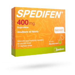 Spedifen 400 mg douleurs et fièvre menthe/anis - 12 sachets