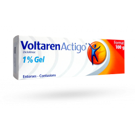 Voltaren Actigo 1% gel entorses et contusions - Tube 100 g