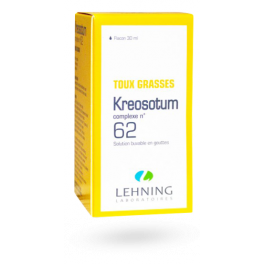 Kreosotum complexe n°62 Lehning Toux grasses - Flacon 30 ml