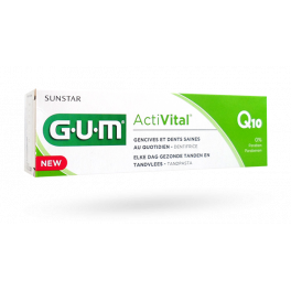 Gum ActiVital gel dentifrice fluoré Q10 - Tube 75 ml menthe fraîche