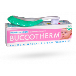 Buccotherm baume gingival premières dents à l'eau thermale BIO - Kit poussées dentaires