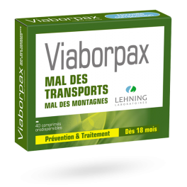 Viaborpax mal des transports et des montagnes Lehning - 40 comprimés orodispersibles