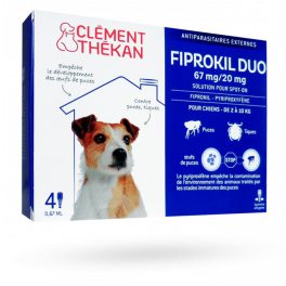 Fiprokil Duo Clément Thékan solution pour spot-on chien - 4 pipettes