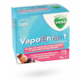 Vicks Vapo Enfant baume massage apaisant relaxant - Pot 50 g