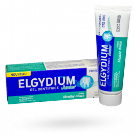 Elgydium gel dentifrice Junior 7/12 ans menthe douce - Tube 50 ml