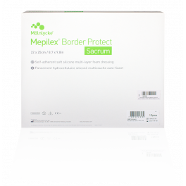 Mepilex Border Protect Sacrum - Pansement hydrocellulaire siliconé multicouche auto-fixant
