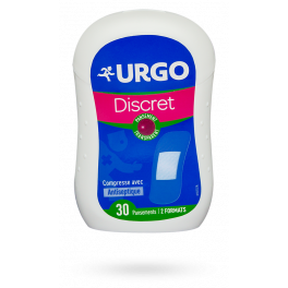 Urgo Discret pansement transparent avec compresse antiseptique - Boite 30