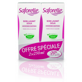 Saforelle soin lavant doux toilette intime et corporelle - Lot de 2 x 250 ml