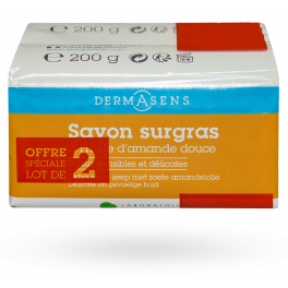 Savon surgras à l'huile d'amande douce Dermasens - Lot de 2 x 200 g