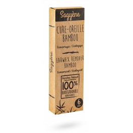 Sagyène cure-oreille bambou 100% biodégradable - 6 pièces