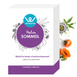 Malvea Sommeil Wellpharma réduit le temps d'endormissement - 60 gélules