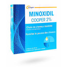 Minoxidil Cooper 2% chute de cheveux modérée - 3 x 60 ml