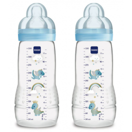 Biberon MAM 2ème âge Easy Active dès 4 mois débit 3 - Lot de 2 x 330 ml