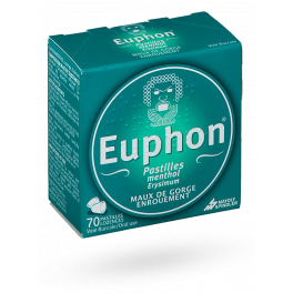 Euphon menthol pastille maux de gorge et enrouement - 70 pastilles à sucer