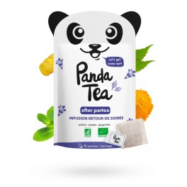Panda Tea After partea (retour de soirée) infusions BIO détox - 28 sachets goût menthe gingembre