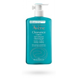 Avène Cleanance gel nettoyant visage et corps peaux grasses à imperfections - 400 ml