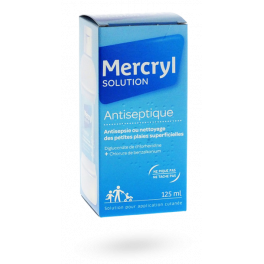 Mercryl solution antiseptique plaies superficielles - Flacon 125 ml