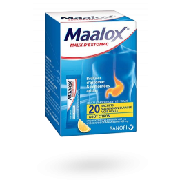 Maalox citron brûlures d'estomac suspension buvable - 20 sachets