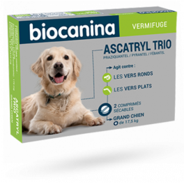 Biocanina Ascatryl Trio vermifuge grand chien - 2 comprimés