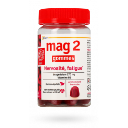 Mag 2 Nervosité & Fatigue magnésium vitamine B6 - 45 gommes framboise