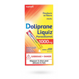 Doliprane Liquiz 1000 mg paracétamol - 8 sachets