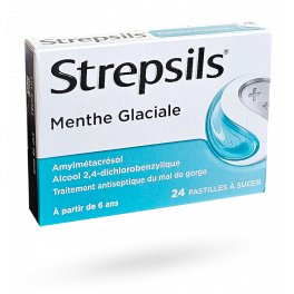 Strepsils menthe glaciale - 24 pastilles à sucer