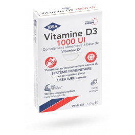 Vitamine D3 1000 UI FilmTec IBSA - 30 films orodispersibles orange
