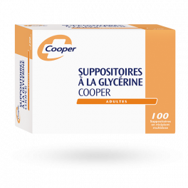 Suppositoires glycérine adultes Cooper - 100 suppositoires