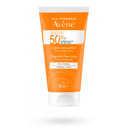 Crème solaire visage très haute protection SPF 50+ sans parfum Avène - Tube 50 ml