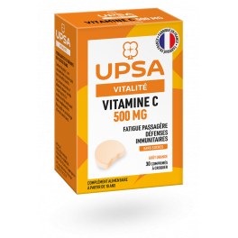 Vitamine C UPSA Vitalité 500 mg orange sans sucre - 30 comprimés à croquer