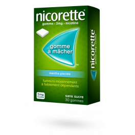 Nicorette 2 mg menthe glaciale - Gommes à mâcher sans sucre