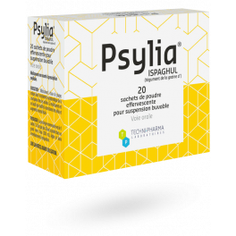 Psylia sachet Ispaghul constipation poudre effervescente 20 sachets