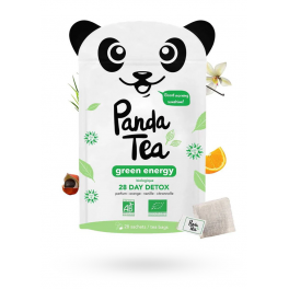 Panda Tea Green Energy infusions BIO détox - 28 sachets goût orange vanille citronnelle