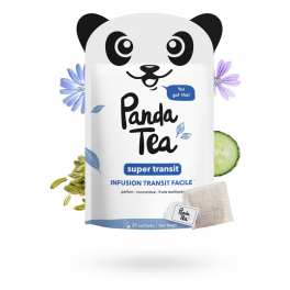 Panda Tea Super Transit infusions BIO détox - 28 sachets goût concombre fruits exotiques