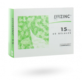 Effizinc 15 mg acné inflammatoire - 60 gélules