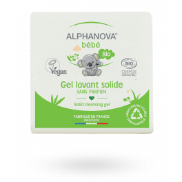 Alphanova Bébé gel lavant solide BIO sans parfum - 100 g