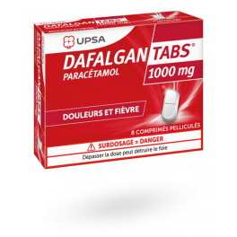 DafalganTabs 1000 mg UPSA 8 comprimés