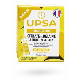 Citrate de Bétaïne et Calcium UPSA 10 dosettes citron menthe