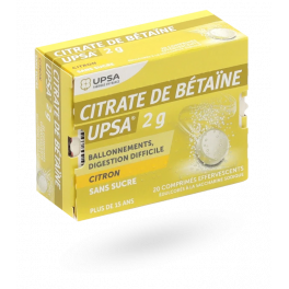 Citrate de Bétaïne UPSA 2 g Citron 20 comprimés effervescents
