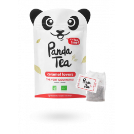Panda Tea Caramel lovers thé vert BIO gourmand 18 sachets goût caramel
