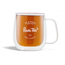 Mug en verre Panda TEA double paroi 350 ml
