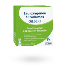 Eau oxygénée 10 volumes Gilbert 10 unidoses de 10 ml