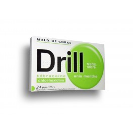 Pastilles Drill sans sucre - Goût Anis menthe