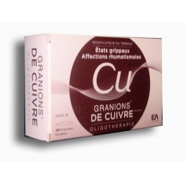 Granions de cuivre états grippaux affections rhumatismales
